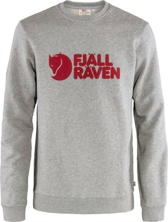 Fjällräven Mens Logo Sweater In Grey/melange