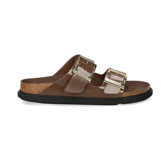 Birkenstock Sliders, female, Brown, Size: 9 US Arizona DB HEX