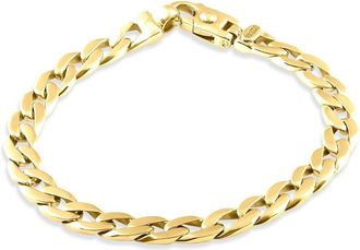 Pompeii3 Mens Cuban 14k Gold (32gram) or Platinum (52gram) 8mm Link Bracelet 8.25