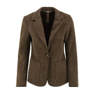 The Jackie Leathers Giacca Lucilla Gsac in camoscio accoppiato - - Jackets - Donna - Verde - 3XL