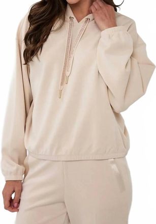 Esqualo Mille Modal Hoodie Sweater In Natural