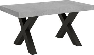 Itamoby Mesa extensible 90x160/264 cm efecto madera gris cemento, hierro