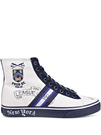 Polo Ralph Lauren Solomon Collegiate hi-tops sneakers - men - Canvas/Canvas/Suede/Rubber - 14 - White