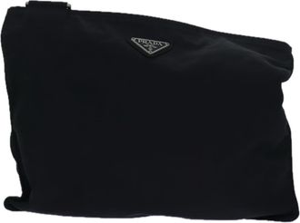 Prada Re-Nylon Black Nylon Shoulder Bag (Pre-Owned)