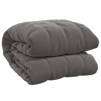 vidaXL Manta Con Peso Tela Gris 220x235 Cm 15 Kg Vidaxl