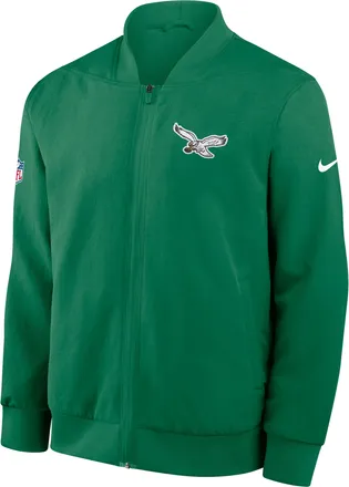 Nike Philadelphia Eagles Sideline Nike Mens NFL Full-Zip Bomber Jacket in Green | 03AU30RQ86-3N3