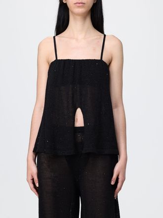 Liviana Conti Top in maglia di cotone con paillettes