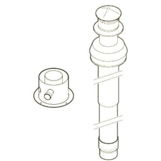 Bosch Kit camino verticale fuori tetto &Oslash; 60/100 mm in Alluminio rigido - BOSCH