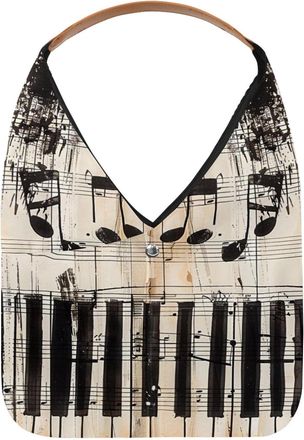 Generic Retro Piano Music Note (1) Reusable Lightweight Grocery Bags - Foldable Into Compact Pouch, Washable & Sturdy, Multipurpose for Shopping and Travel