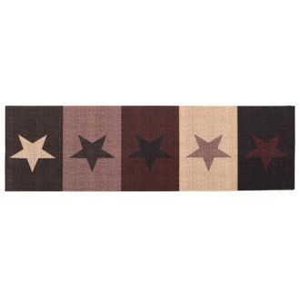 vidaXL Alfombra De Cocina Estrellas Rojas 150 X 45 Cm 100% Poliamida Vidaxl