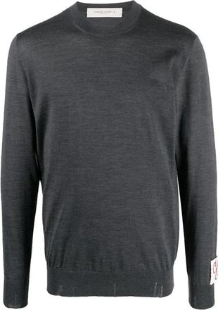 Golden Goose Regular Knit Crew Neck - Heren - Ronde hals truien - Grijs - M - Wol - Truien & Vesten