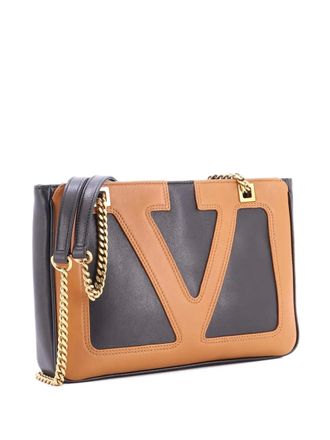 Valentino Garavani Viva Superstar Chain Leather Small tote bag - Zwart