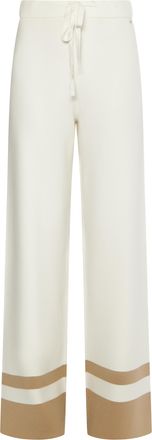 Dreimaster Dreimaster Gebreide broek Dames Gebroken wit beige