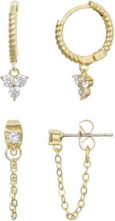 Adornia Set of 2 Earrings in Gold at Nordstrom Rack