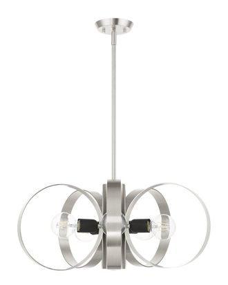 Livex Lighting Modesto Nickel 6 Light Chandelier
