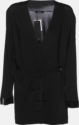Elena Miro Black Stretch Knit Cardigan