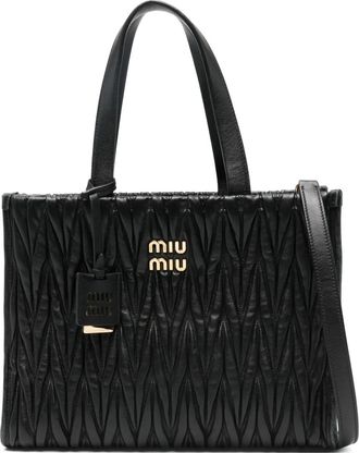 Miu Miu Borsa tote in pelle - Nero