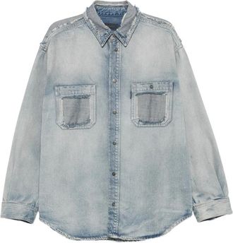 Haikure Nelson Distressed Patchwork Denim Shirt