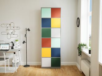 MYCS Hochschrank Hellgrau - Moderner Schrank: T&uuml;ren in Hellgrau - Hochwertige Materialien - 77 x 238 x 47 cm, Selbst zusammenstellen