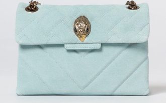 Kurt Geiger Mini borsa Kensington in pelle scamosciata trapuntata con logo di strass