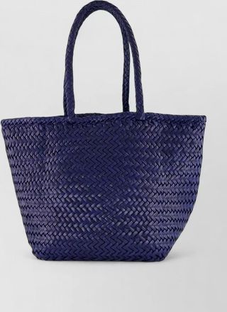 Dragon Diffusion beach shopper bag woven design dual handles