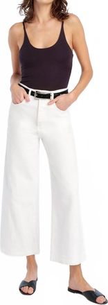 Favorite Daughter Masha Super High Rise Wide Leg Crop Jean In White
