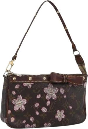 Louis Vuitton Pre-owned Shoulder Bags, female, Brown, Size: ONE SIZE Pre-owned Monogram Cherry Blossom Pouch