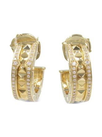 Bulgari 10s 18kt geelgouden B-zero oorbellen met diamant