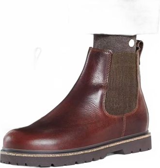 Birkenstock Mens Highwood Chelsea Boot In Chocolate Leather