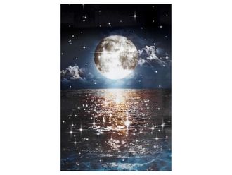 Schubiger M&ouml;bel Digitaldruck auf Glas Glitzer-Mond