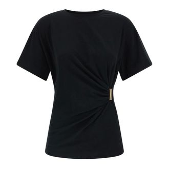 Pinko T-Shirts, female, Black, Size: XS Mary Cotton Jersey T-Shirt