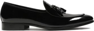 Kazar Zwarte gelakte loafers met een clutch. Dit product valt klein uit. - Heren - Loafers - Zwart - 42 EU - Leer - Schoenen