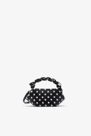 Ganni Black Polka-Dot Mini Bou Bag
