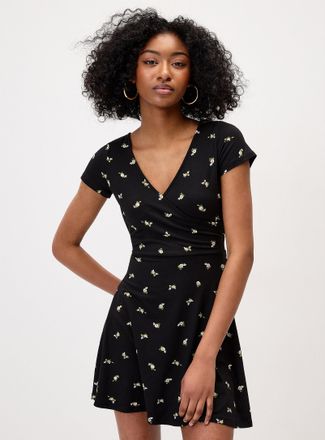 Twik Womens Patterned crossover minidress