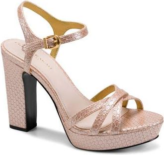DKNY Spencer Ankle Strap Platform Sandal in Snow Petal Blush at Nordstrom, Size 7.5