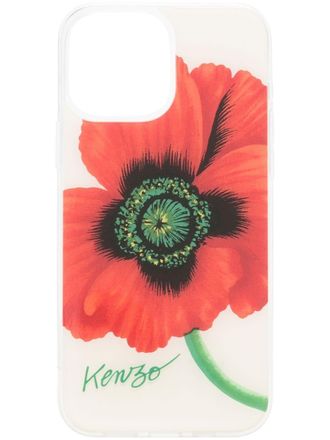 Kenzo Poppy-print iPhone 13 Max Pro case - men - Plastic - One Size - Red