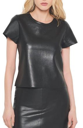 AS by DF New Guard Recycled Leather Tee in Black at Nordstrom, Size Xx-Large