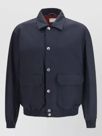 Brunello Cucinelli silk biker jacket