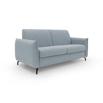 Divani.Store Divani.store - Scarlet Sof&aacute; Cama Convertible En Tejido Mixto De Algod&oacute;n Impermeable 195 Cm (mat.140x197) Azul Claro