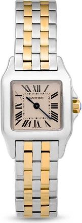 Cartier Pre-owned Cartier Santos Demoiselle Silver Grained Dial Ladies Watch W25066Z6