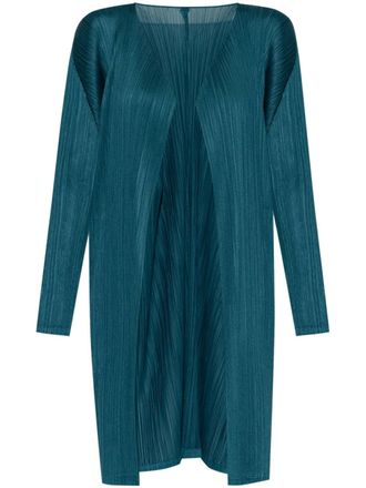 Pleats Please Issey Miyake Geplooide jas - Groen