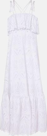 Etro Broderie anglaise cotton-blend maxi dress