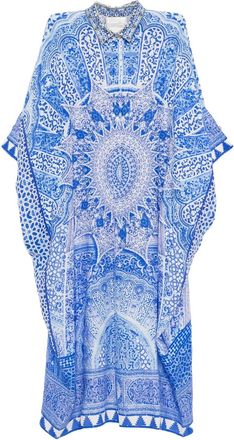 Camilla Abito con stampa grafica - Blu