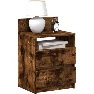 vidaXL Comodino con 2 Cassetti Rovere Fumo 40x33x60 cm - Vidaxl