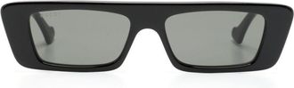 Gucci Black Rectangular-Frame Sunglasses - Mens - Recycled Acetate/Nylon