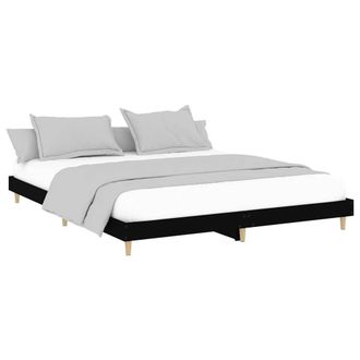 Berkfield Home Durable Bed Frame Black 120x200 cm Engineered Wood | Size: Small Double