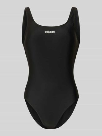 adidas Badeanzug mit Label Print in Black, Gr&ouml;&szlig;e 38