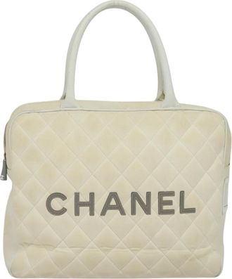 Chanel Sport Line White Canvas Travel Bag (Pre-Owned)