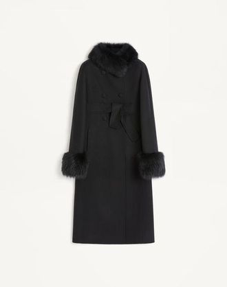 Valentino Compact Drap Coat Wo