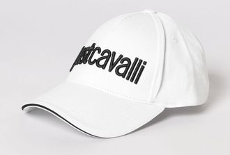 Just Cavalli Cappello Just Cavalli in twill di cotone con logo ricamato